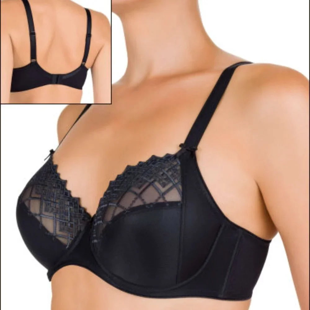 NWT Conturelle By Felina Gorgeous Underwire Bra Joy collection In Blk